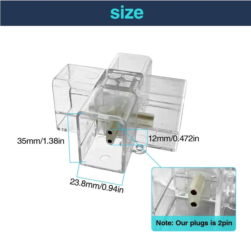 cezelux 5 Pack Hexagon Garage Light Connectors 90° X Connector 2 Pin 4 Way LED Garage Light Celling Accessories Replacement/Spare for Honeycomb Lighting Systems (5 Pack X Connector) - Image 4